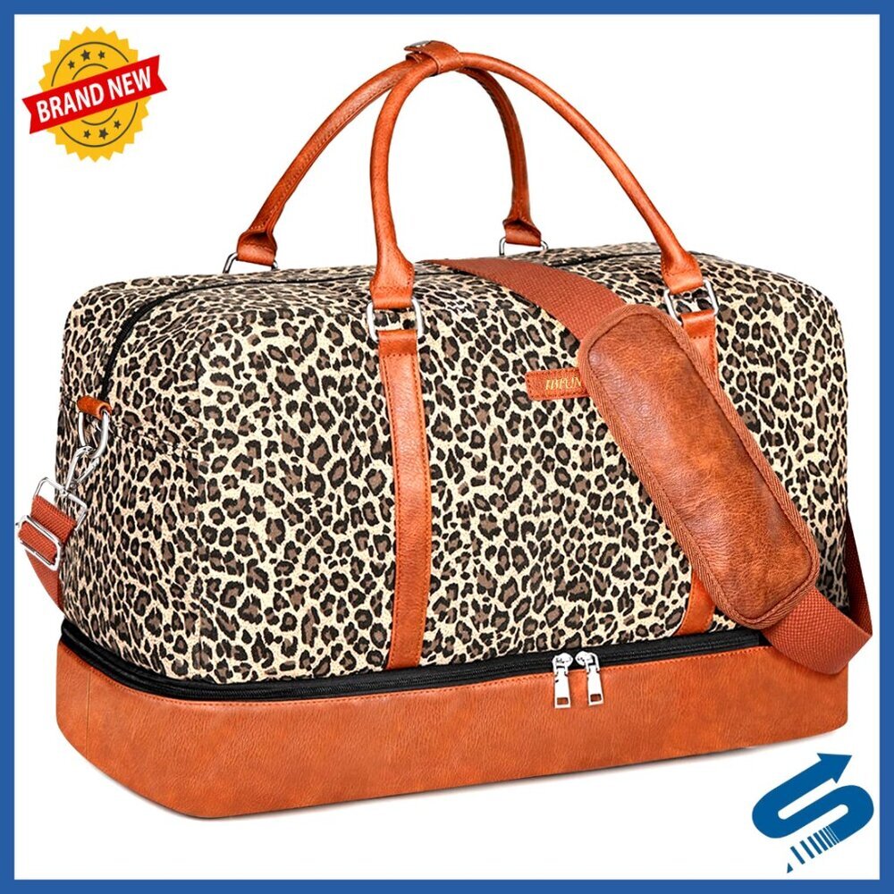 21" Weekender Travel Duffle Bag with Shoe Compartment Carry On